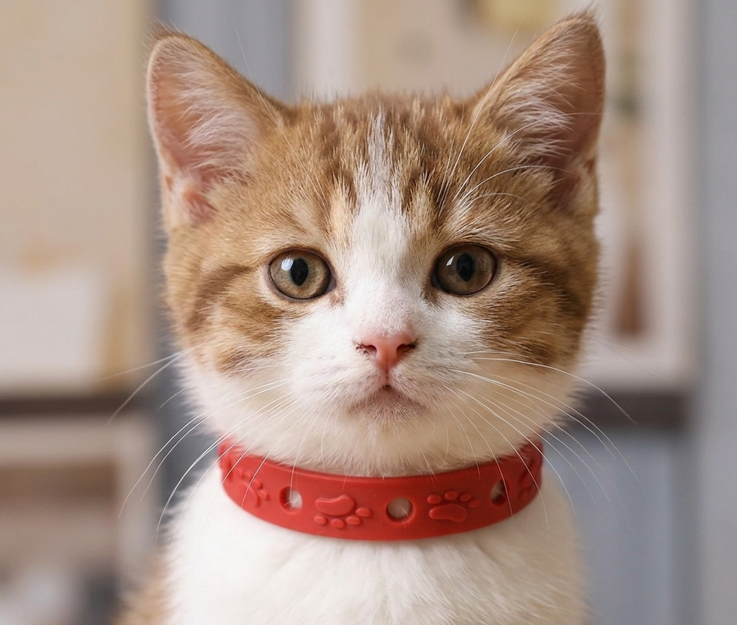 Collar antipulgas de goma para perros y gatos, repelente de mosquitos, depulización