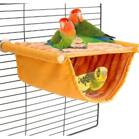 Hamaca cálida para loros, extraíble y lavable, para colocar en el alféizar de la ventana.