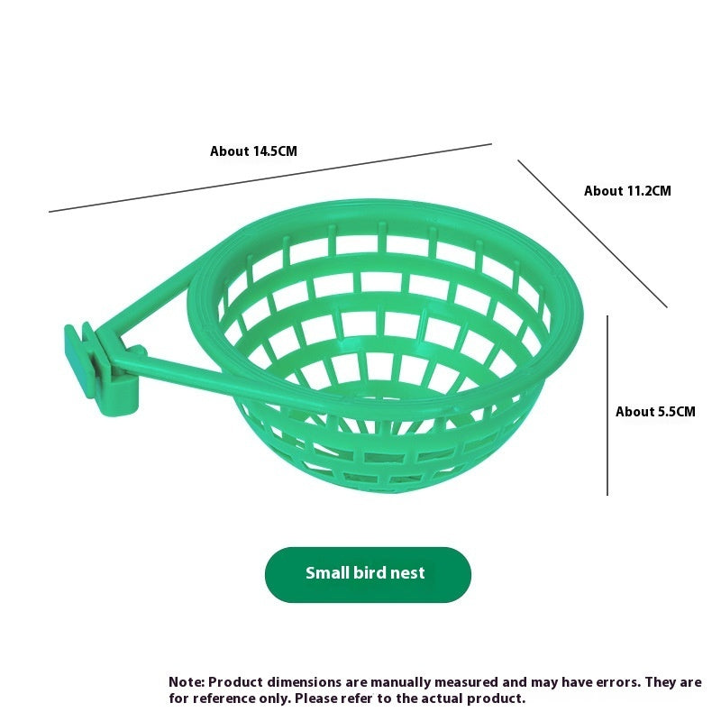 Material plástico para nido de pájaros, fácil de limpiar y dividir.