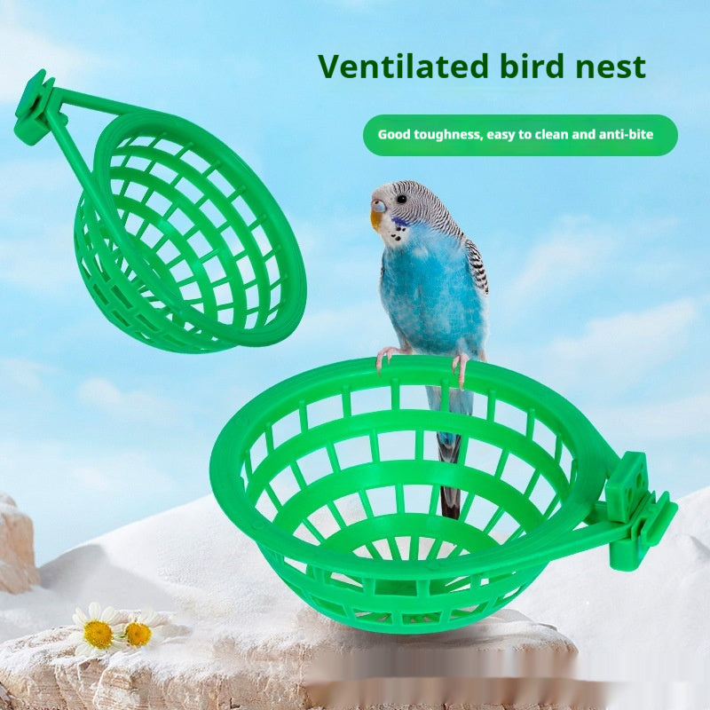 Material plástico para nido de pájaros, fácil de limpiar y dividir.
