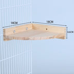 Accesorios para jaulas para escalar y jugar, plataforma de salto de madera maciza.