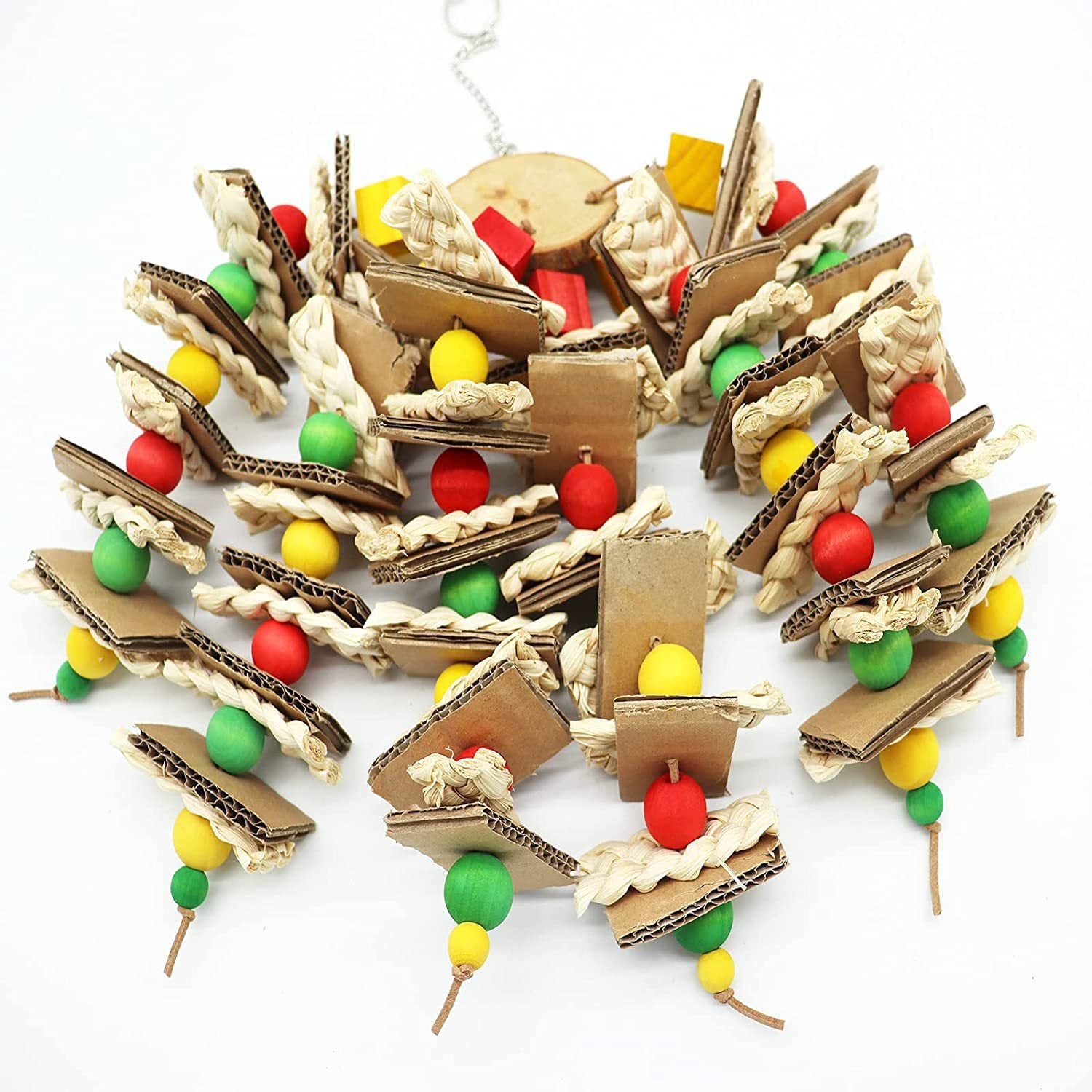 Troncos para roer de cáscaras de maíz y brochetas.
