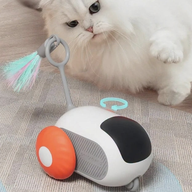 Juguete de coche Carga USB. Control remoto interactivo para gatos.