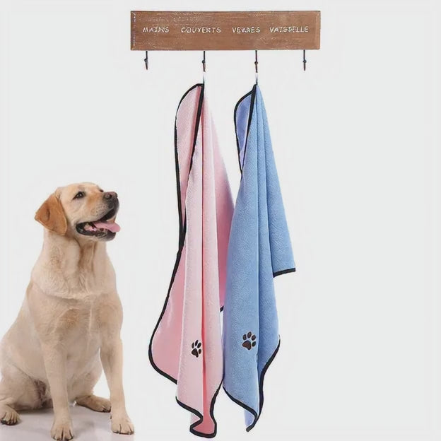 Toalla para mascotas, toalla de baño absorbente de secado rápido.