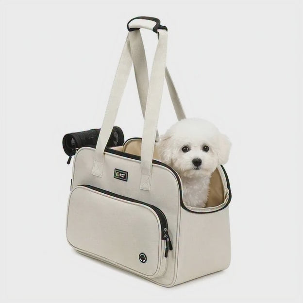 Bolsa portátil para mascotas de tela Oxford, transportín de gran capacidad.