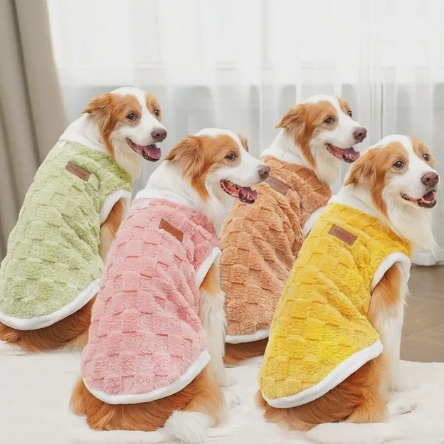 Ropa para mascotas de felpa, ideal para Golden Retriever y perros grandes.