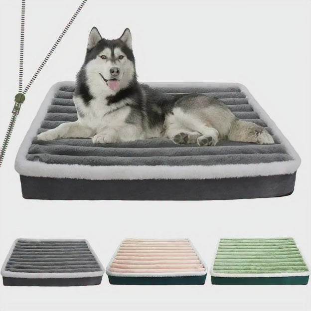 Cama para mascotas de tela de estilo sencillo y color liso.