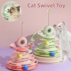 Torre de juguetes para gatos de 4 niveles.