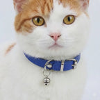 Collar con cascabel de Cuero sintético para mascotas.