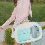 Bolsa portátil de gran capacidad para mascotas, fabricada en material Oxford y PVC.