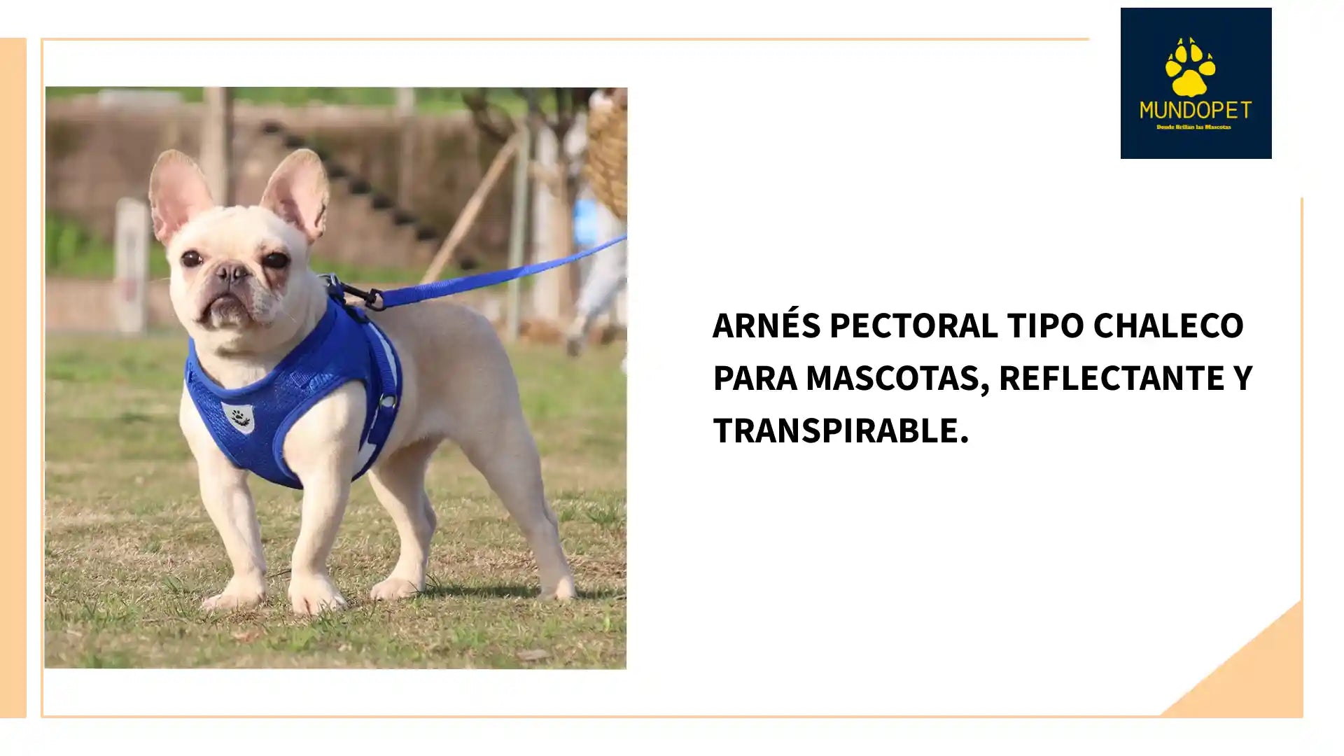 Arn&eacute;s pectoral tipo chaleco para mascotas, reflectante y transpirable. by@Outfy